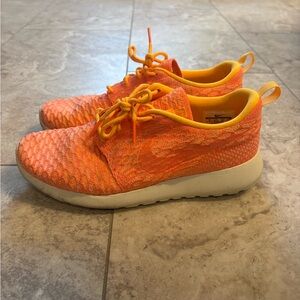 Nike Bright Orange and Yellow Knit Sneakers